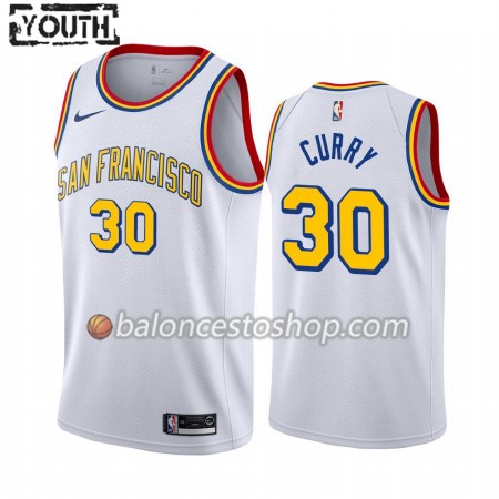 Camiseta Niños NBA Golden State Warriors Stephen Curry 30 2019-20 Nike Classic Edition Swingman